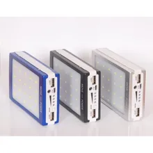 کیت پاور بانک خورشیدی دارای 2 خروجی USB با پنل LED gallery2